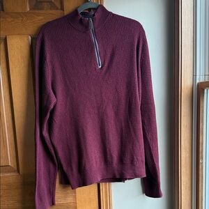 Jos. A. Bank Men's Maroon Zip-Up Sweater size XL